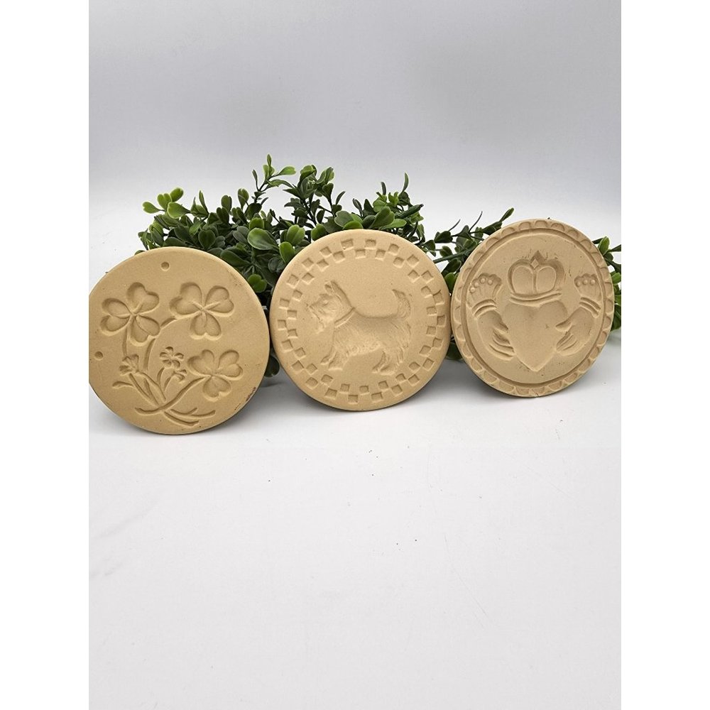 Set of 3 Brown Bag British Isles Scottish and Irish Themed Cookie Stamps